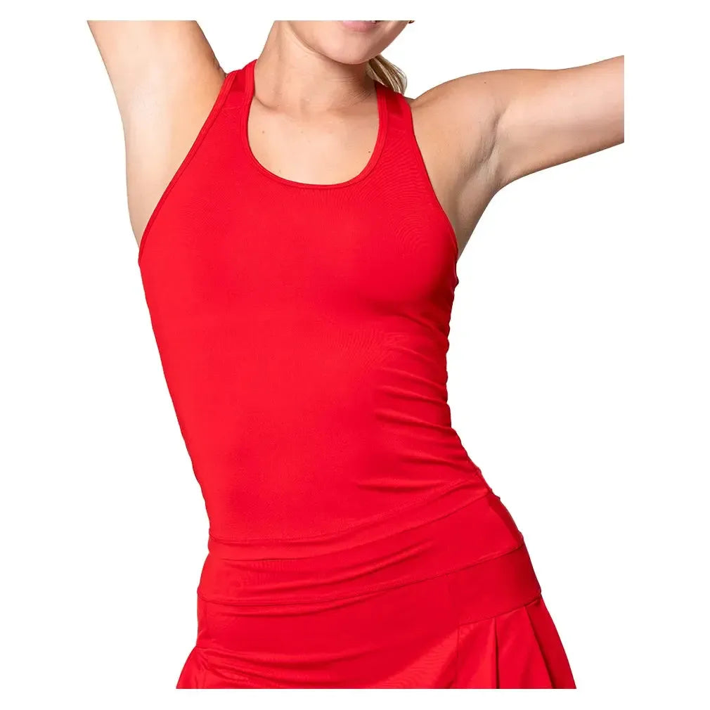 Women's Team Andrea Tennis Tank with Bra-Apparel-Lucky In Love-CX065-603-Tennis Express