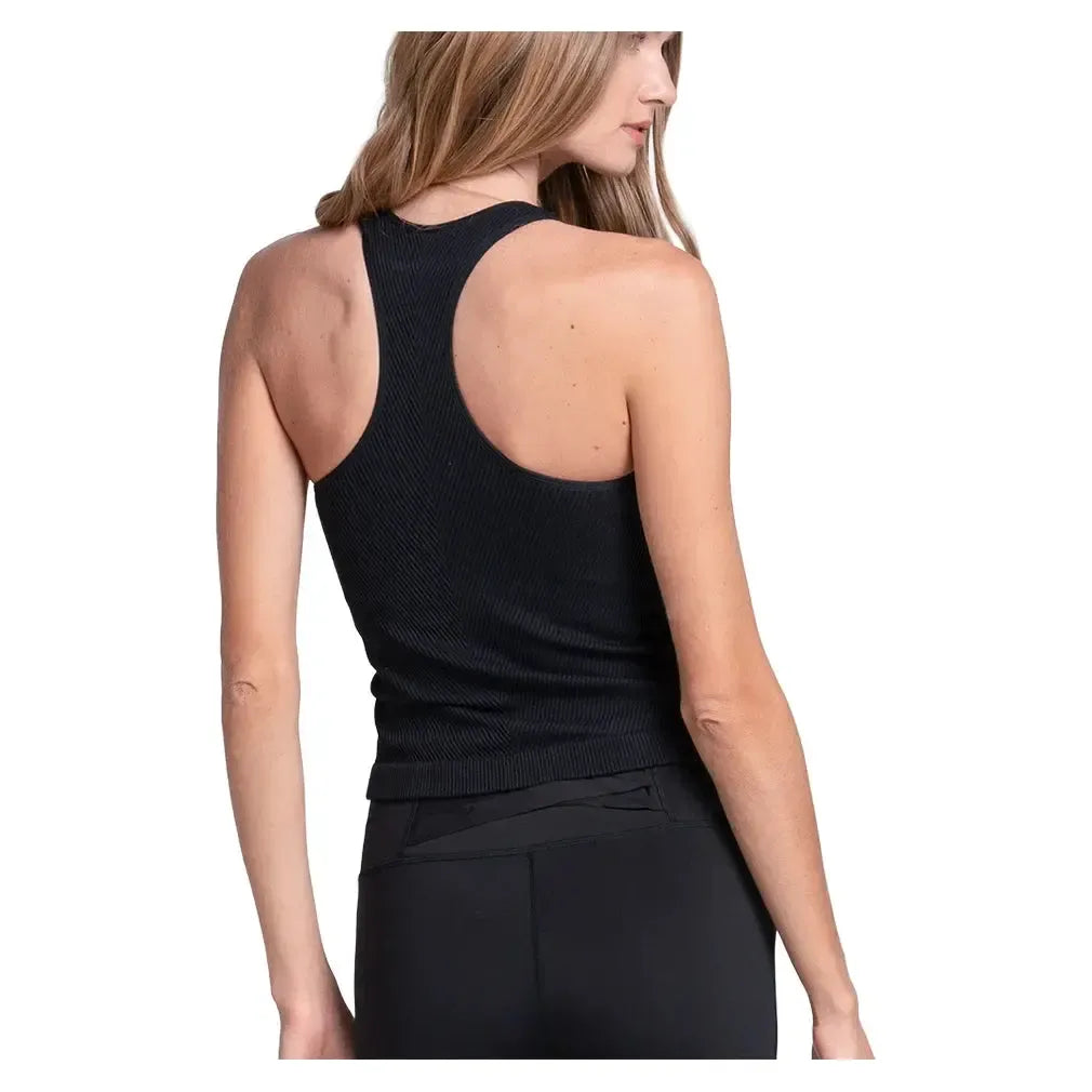 Women's Seamless Scoop Neck Tennis Tank With Bra-Apparel-Lucky In Love-CX076-401-1-Tennis Express