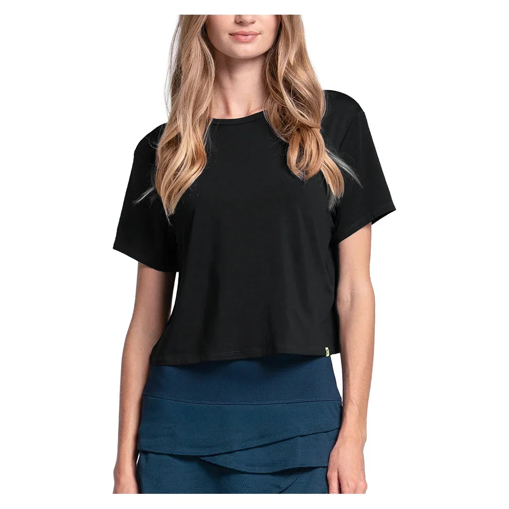 Women's LUV Power Box Tennis Top Black-Apparel-Lucky In Love-CX095-001B_156c129b-78b6-4db1-888c-00cc78052eb5-669287Tennis Express