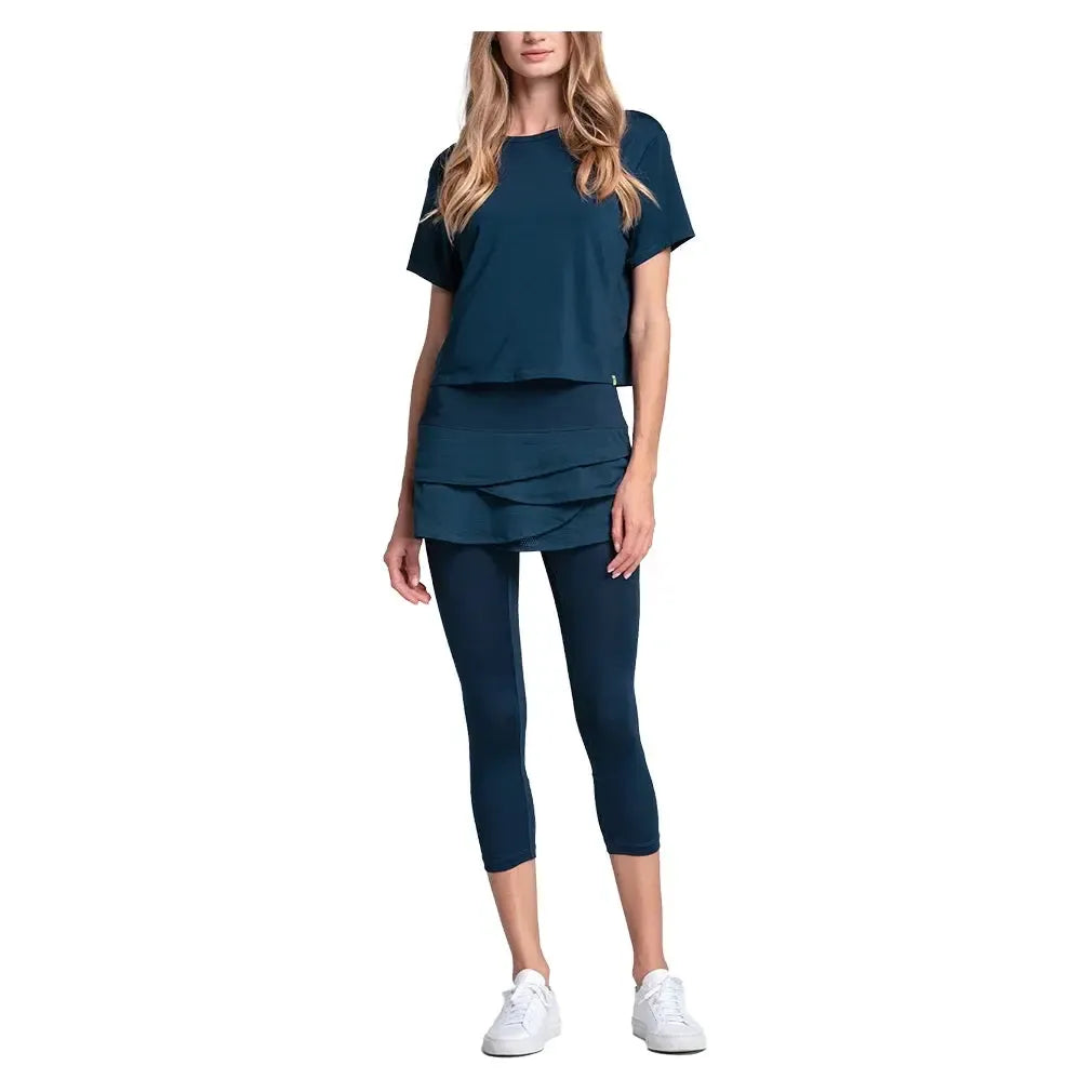 Women's LUV Power Box Tennis Top Midnight-Apparel-Lucky In Love-CX095-401F25-5-Tennis Express