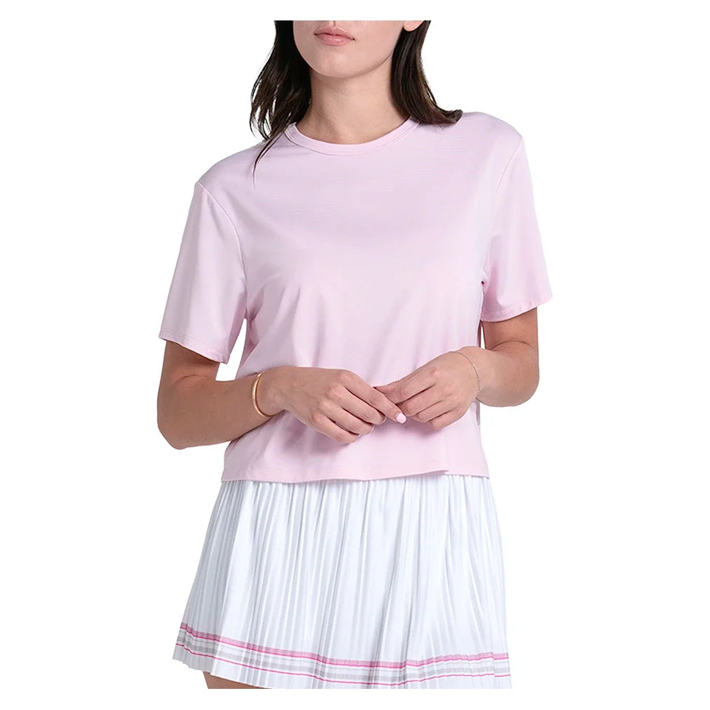 Women's Power Box Tennis Tee Paris Pink,Apparel,Lucky In Love,,,Tennis Express,CX095-679-2