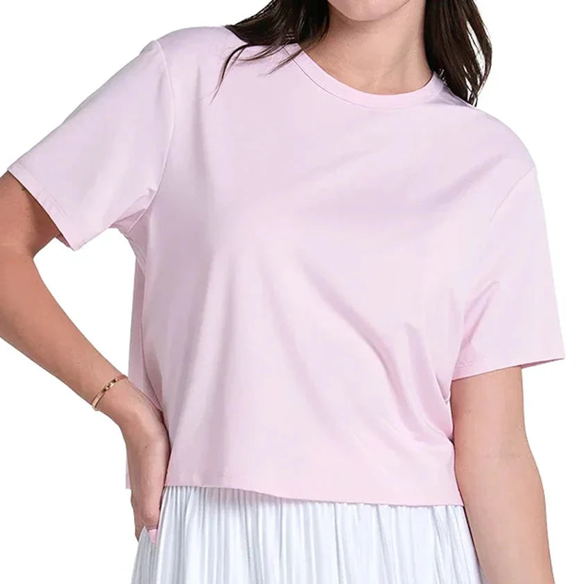 Women's Power Box Tennis Tee Paris Pink,Apparel,Lucky In Love,Paris Pink,XS,Tennis Express,CX095-679