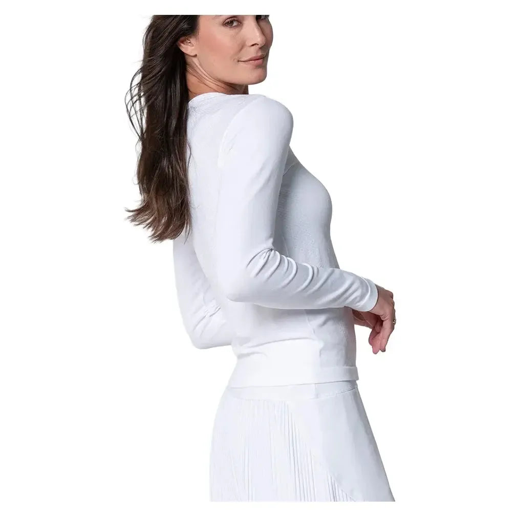 Women's Seamless Long Sleeve Tennis Top-Apparel-Lucky In Love-CX104-101-Tennis Express