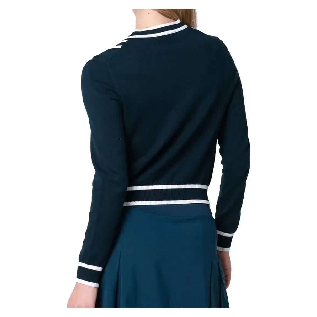 Women's Victory V-Neck Tennis Sweater-Apparel-Lucky In Love-CX105-122-2-Tennis Express