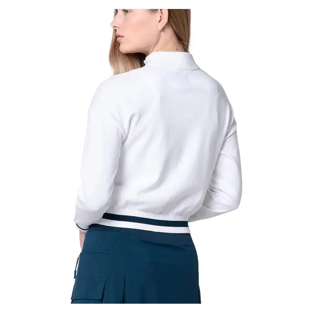 Women's Rally Mock Neck Tennis Cardigan-Apparel-Lucky In Love-CX106-122-1-Tennis Express