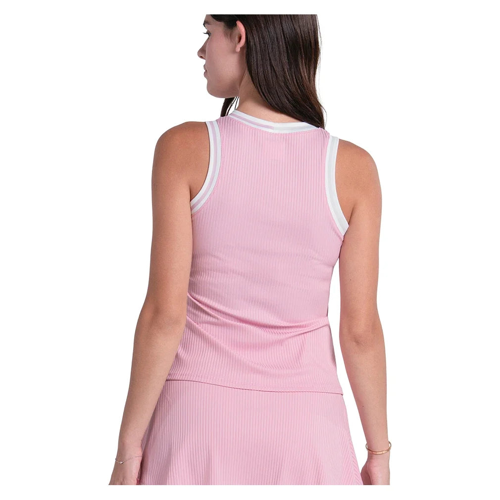 Women's Weave Tennis Tank Paris Pink,Apparel,Lucky In Love,,,Tennis Express,CX142-07F679-2