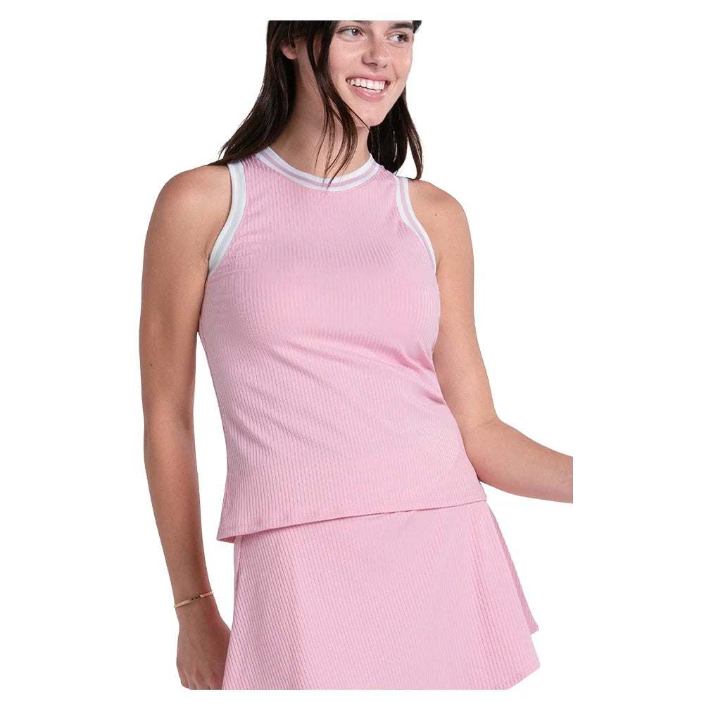 Women's Weave Tennis Tank Paris Pink,Apparel,Lucky In Love,Paris Pink,XS,Tennis Express,CX142-07F679