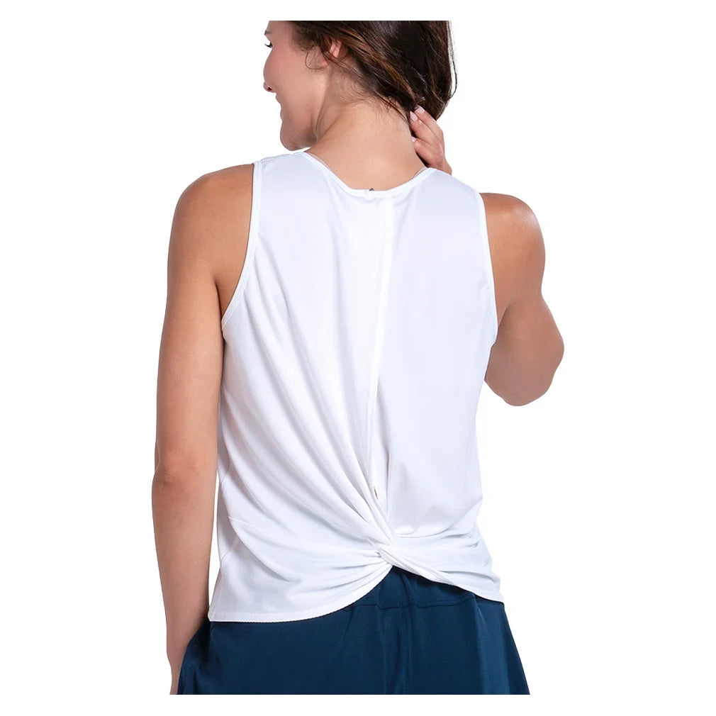 Women's Twist Back Rib Tennis Tank-Apparel-Lucky In Love-CX150-110-2-Tennis Express