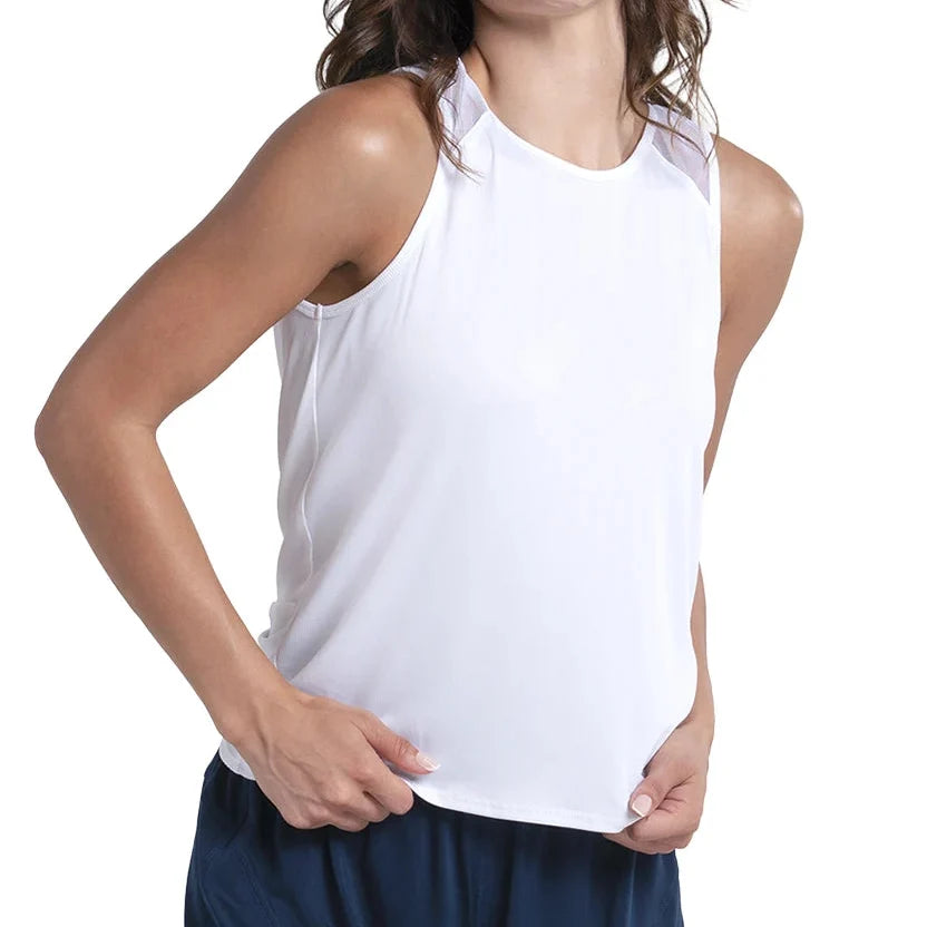 Women's Twist Back Rib Tennis Tank-Apparel-Lucky In Love-CX150-110-708358Tennis Express