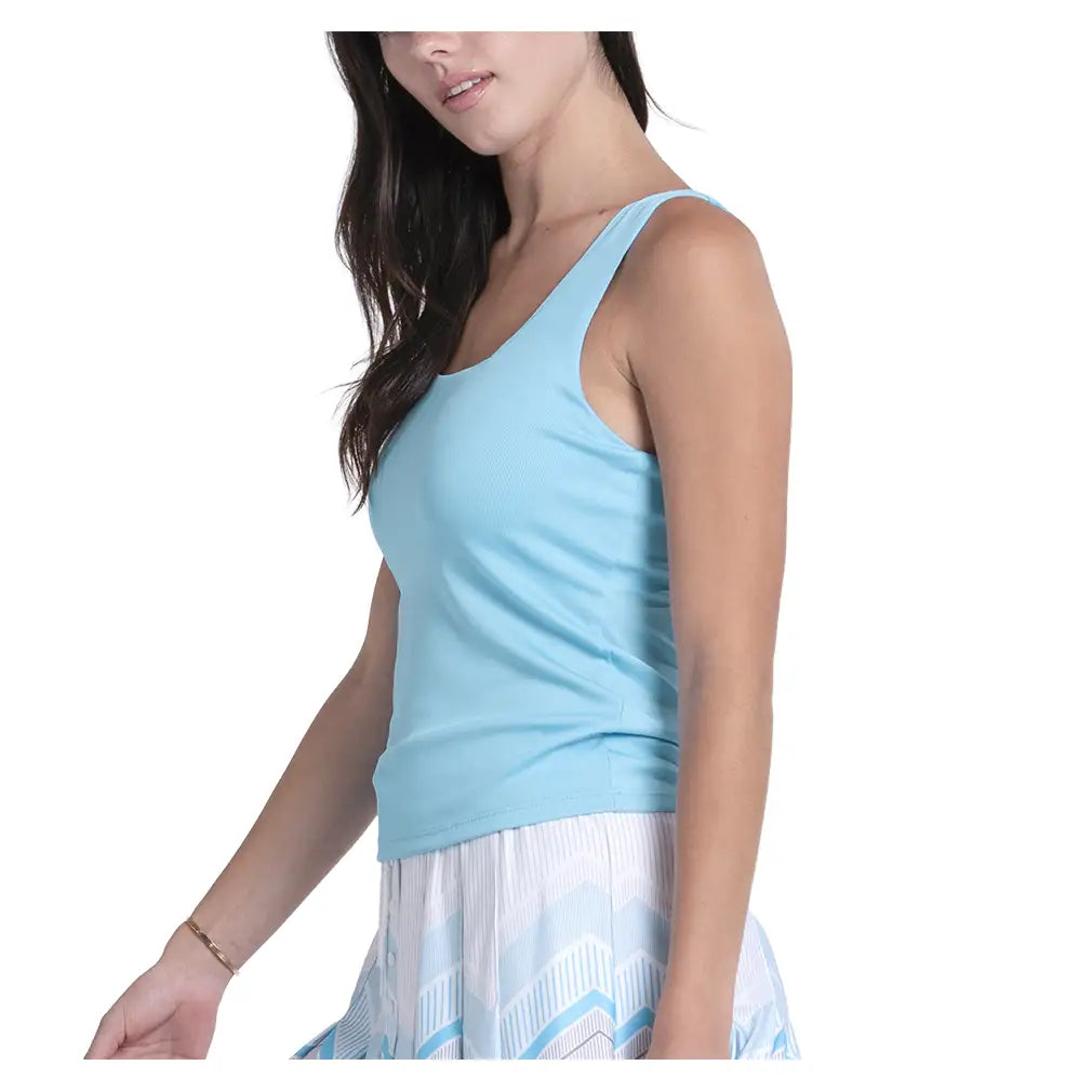 Women's Squared Up Tennis Tank Brusette,Apparel,Lucky In Love,,,Tennis Express,CX153-459-5