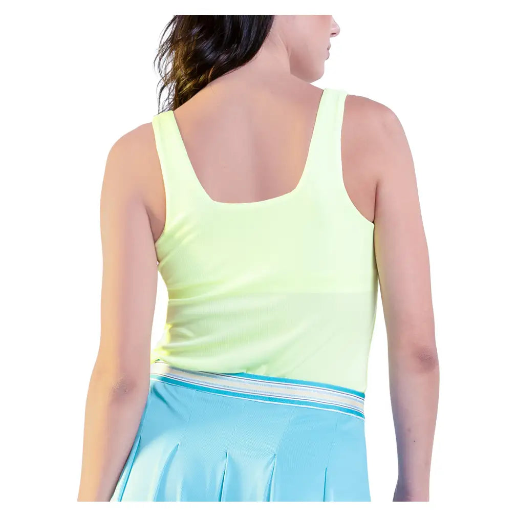 Women's Squared Up Tennis Tank Lemon Frost,Apparel,Lucky In Love,,,Tennis Express,CX153-718-4