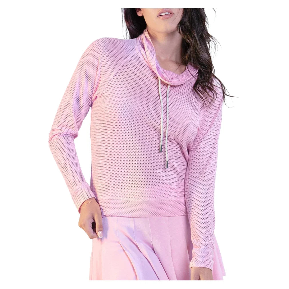 Women's Chill Day Long Sleeve Tennis Top,Apparel,Lucky In Love,679 Paris Pink,XS,Tennis Express,CX170-679
