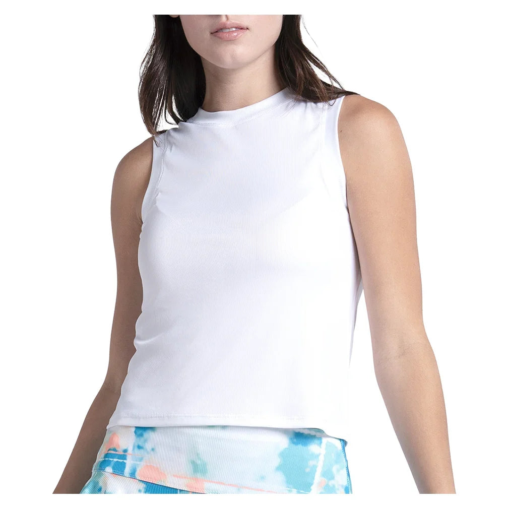 Women's Hip Fit Rib Tennis Muscle Tank-Apparel-Lucky In Love-CX175-100-1-708373Tennis Express