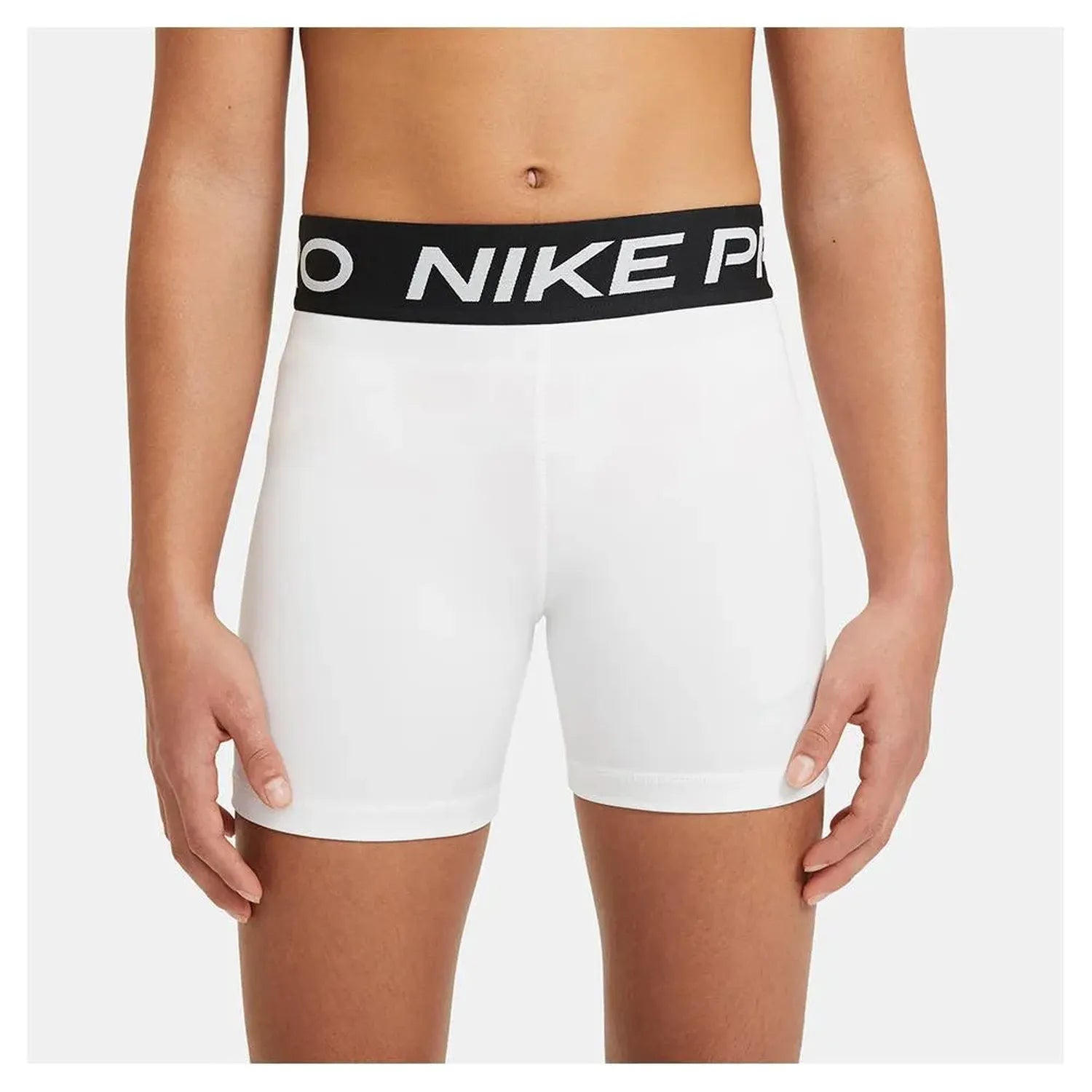 Girls' Pro Training Shorts White and Pure Platinum-Apparel-Nike-DA1033-100-PHSBM001-2000-Tennis Express