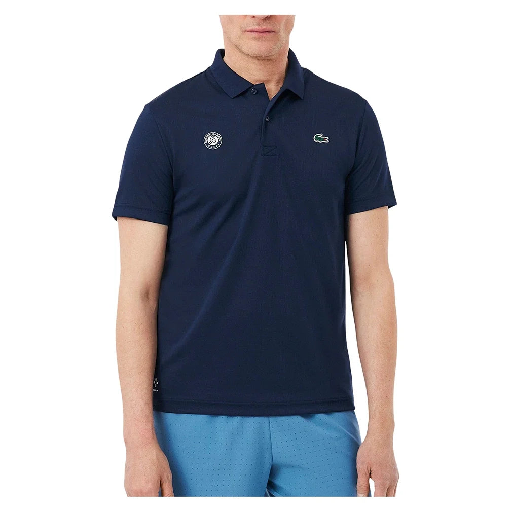 Men's Roland Garros Daniil Medvedev Tennis Polo Navy,Apparel,Lacoste,Navy,S,Tennis Express,DH0334-166
