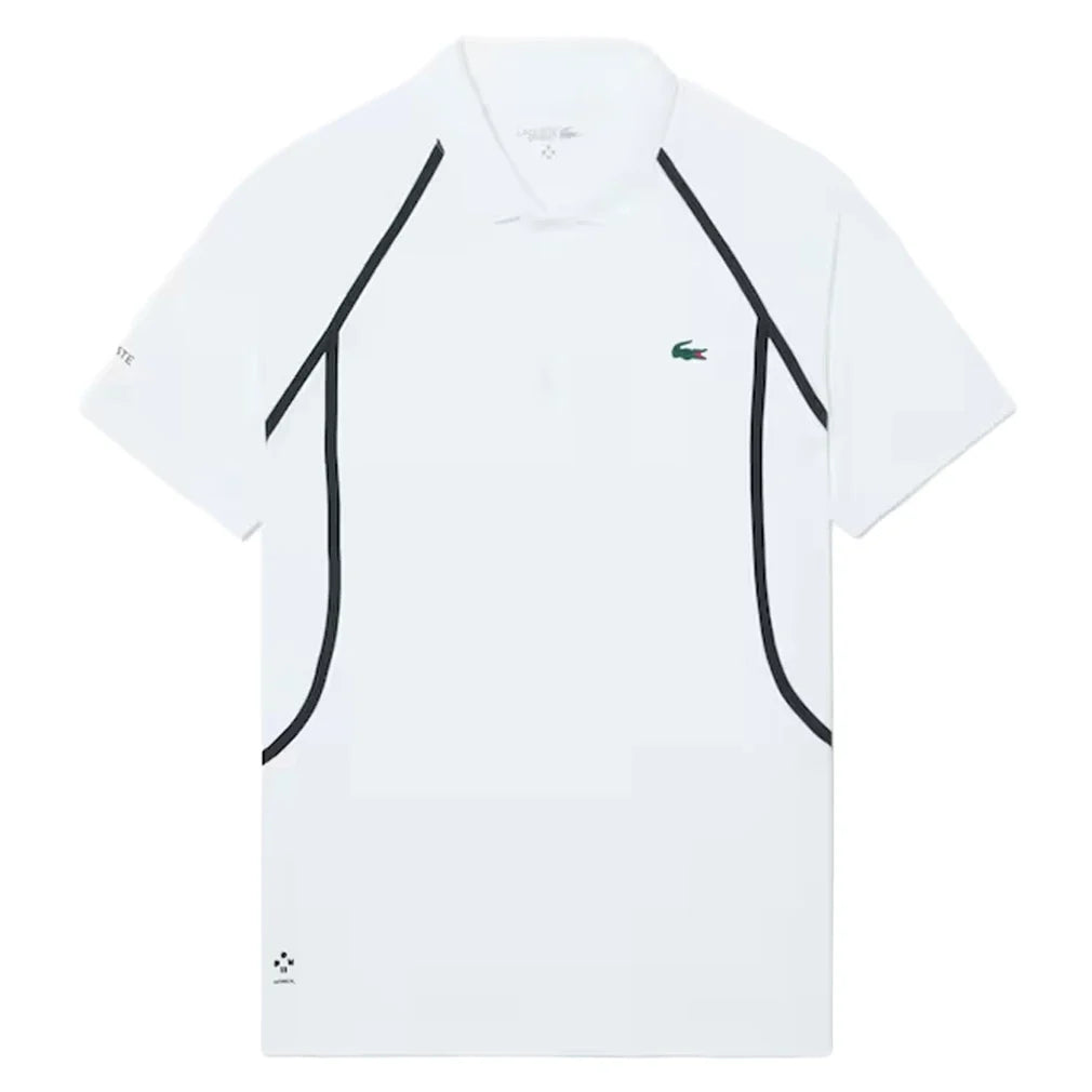 Men's Daniil Medvedev Tennis Polo White,Apparel,Lacoste,,,Tennis Express,DH6735-001F26-3