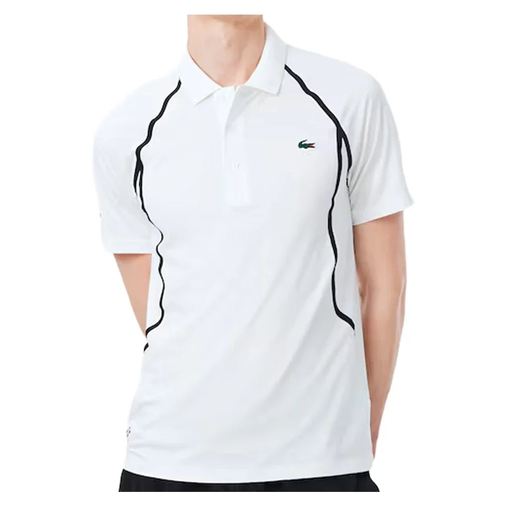 Men's Daniil Medvedev Tennis Polo White,Apparel,Lacoste,White,S,Tennis Express,DH6735-001F26