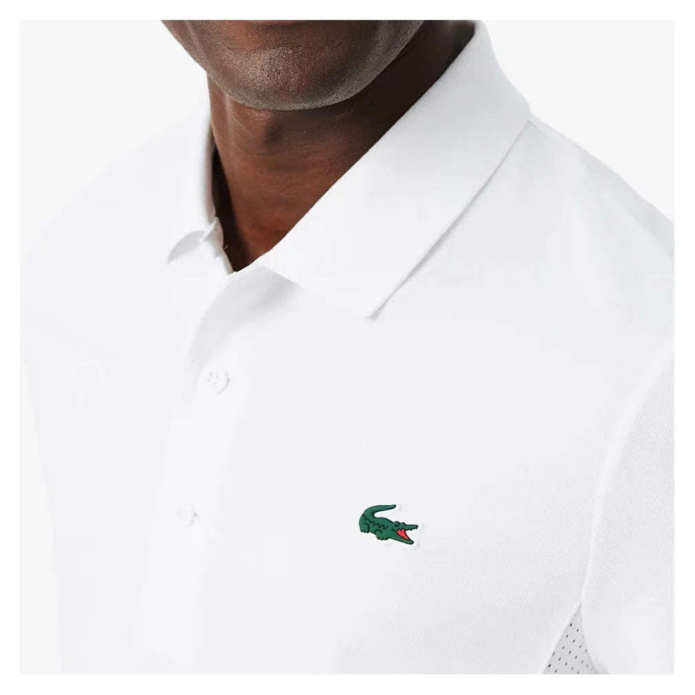 Men's Novak Djokovic Fan Tennis Polo White-Apparel-Lacoste-DH9949-001-2-Tennis Express