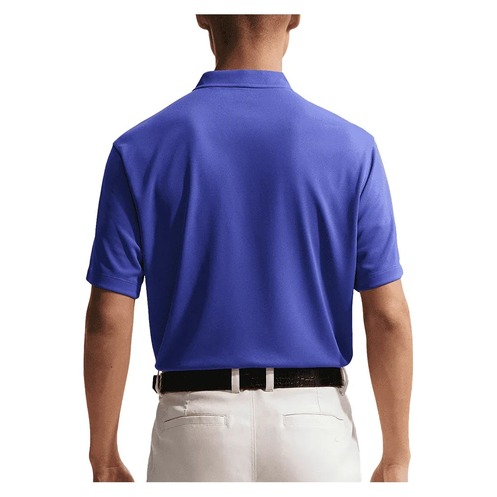 Men's Court Dri-FIT Blade Solid Tennis Polo Lapis and White-Apparel-Nike-DJ4167-430-4-Tennis Express