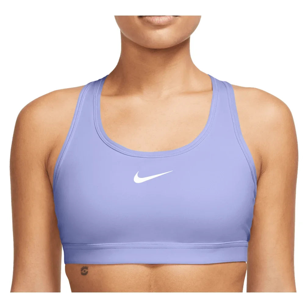 Women's Swoosh Medium Support Padded Sports Bra Purple Pulse and White, Nike, Purple Pulse/White, Tennis Express, DX6821-580H26-PURPLE-PULSE-WHITE-1