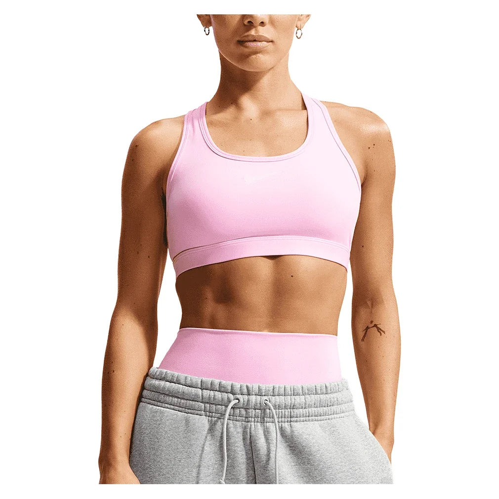 Women's Swoosh Medium Support Padded Sports Bra,Apparel,Nike,621 Pink Rise/White,XS,Tennis Express,DX6821-621