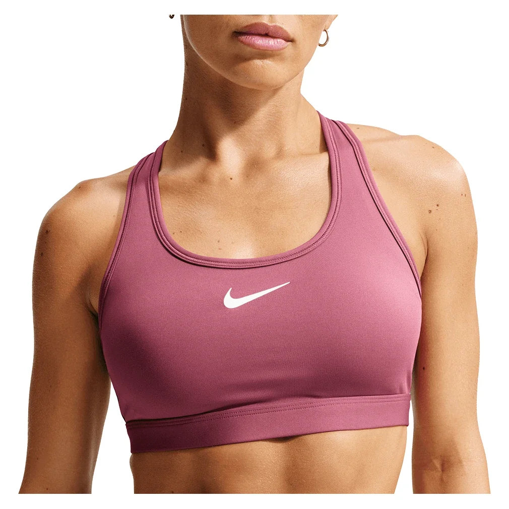 Women's Swoosh Medium Support Padded Sports Bra,Apparel,Nike,654 Pink Smoke/White,XS,Tennis Express,DX6821-654