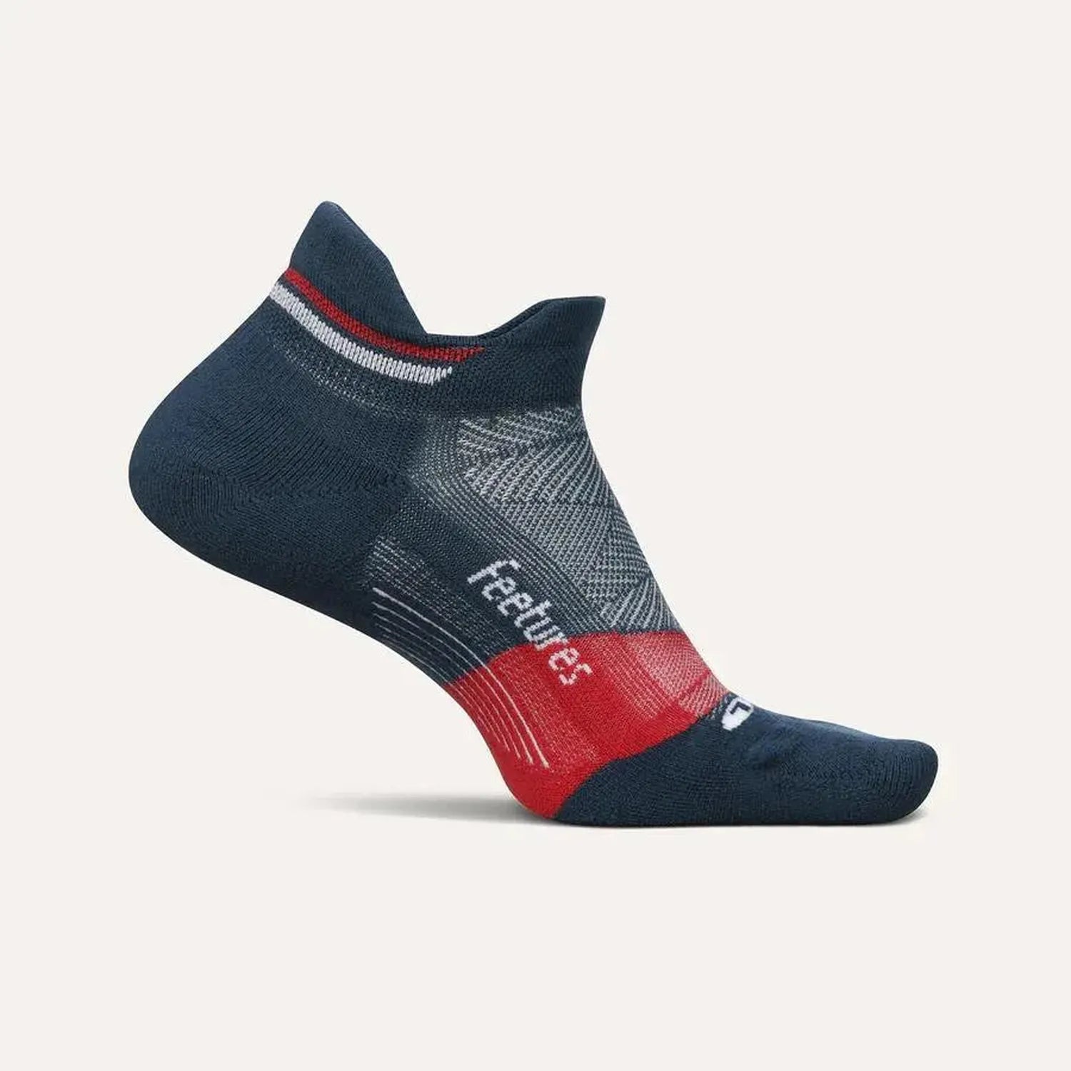Elite Light Cushion No Show Tab Socks USA Navy-Socks-Feetures-E50-29678U24-2-Tennis Express