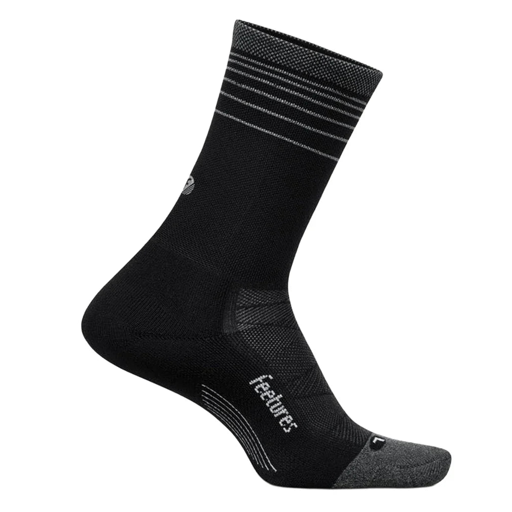 Elite Light Cushion Reflective Mini Crew Socks,Socks,Feetures,,,Tennis Express,E90-F26-938