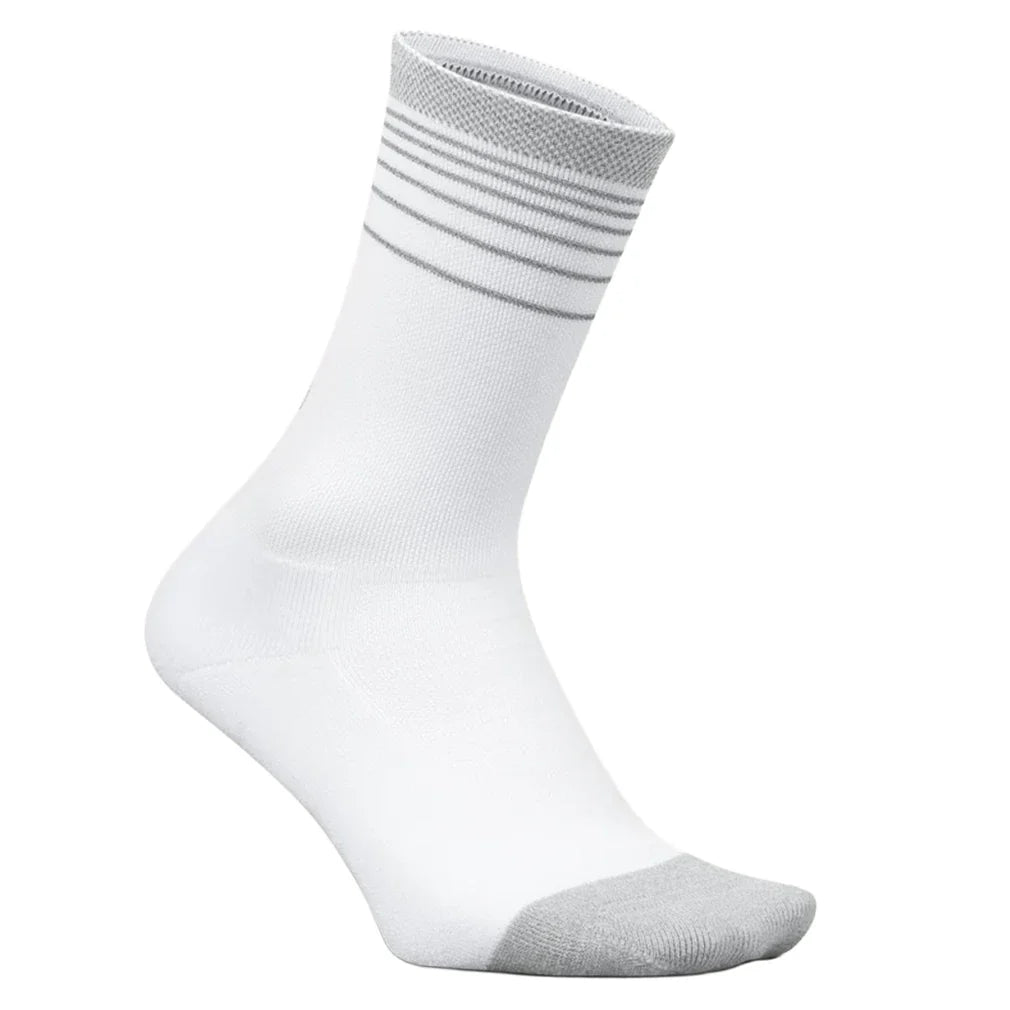 Elite Light Cushion Reflective Mini Crew Socks,Socks,Feetures,M,939 White Flash,Tennis Express,E90-F26-939-1