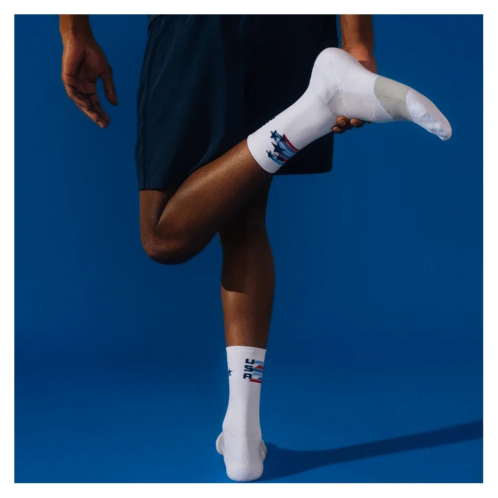 Elite Light Cushion Mini Crew Socks USA-Socks-Feetures-E90-S26-USA-2-Tennis Express