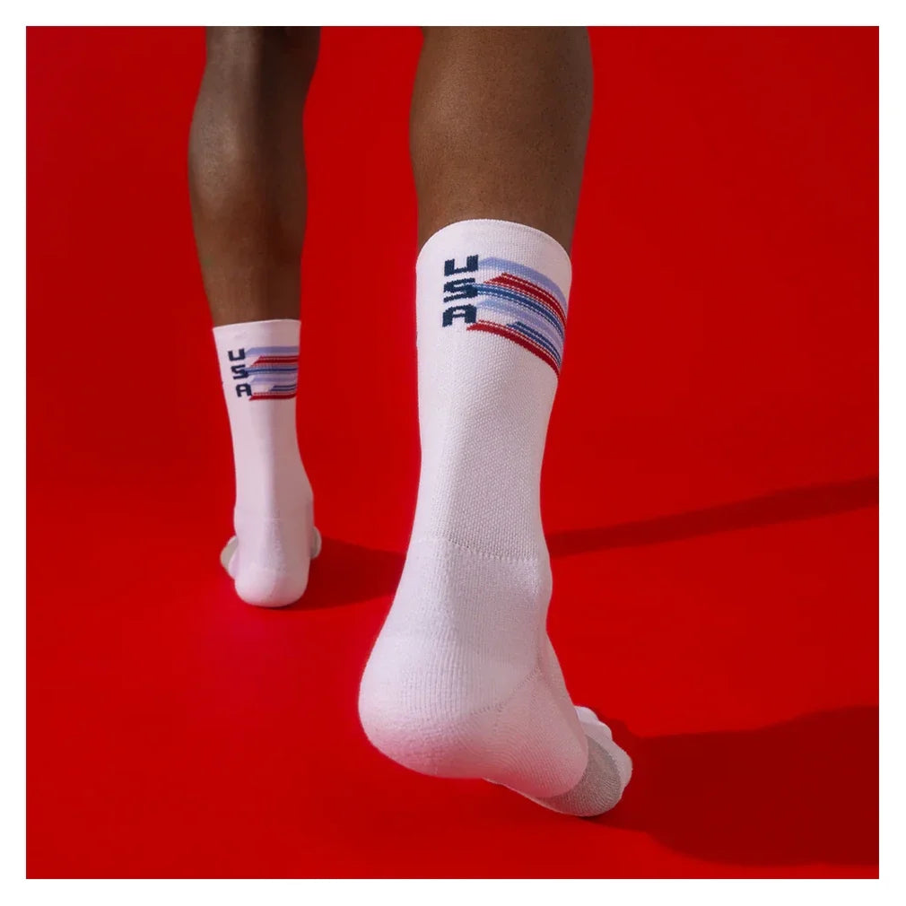 Elite Light Cushion Mini Crew Socks USA-Socks-Feetures-E90-S26-USA-3-Tennis Express