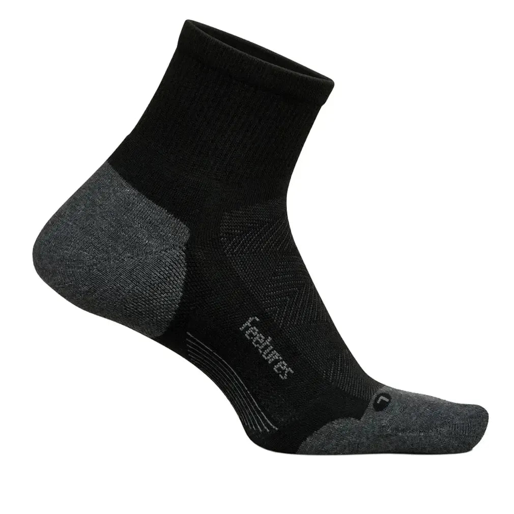 Elite Max Cushion Quarter Socks Black-Socks-Feetures-EC20-BLACK-1-Tennis Express