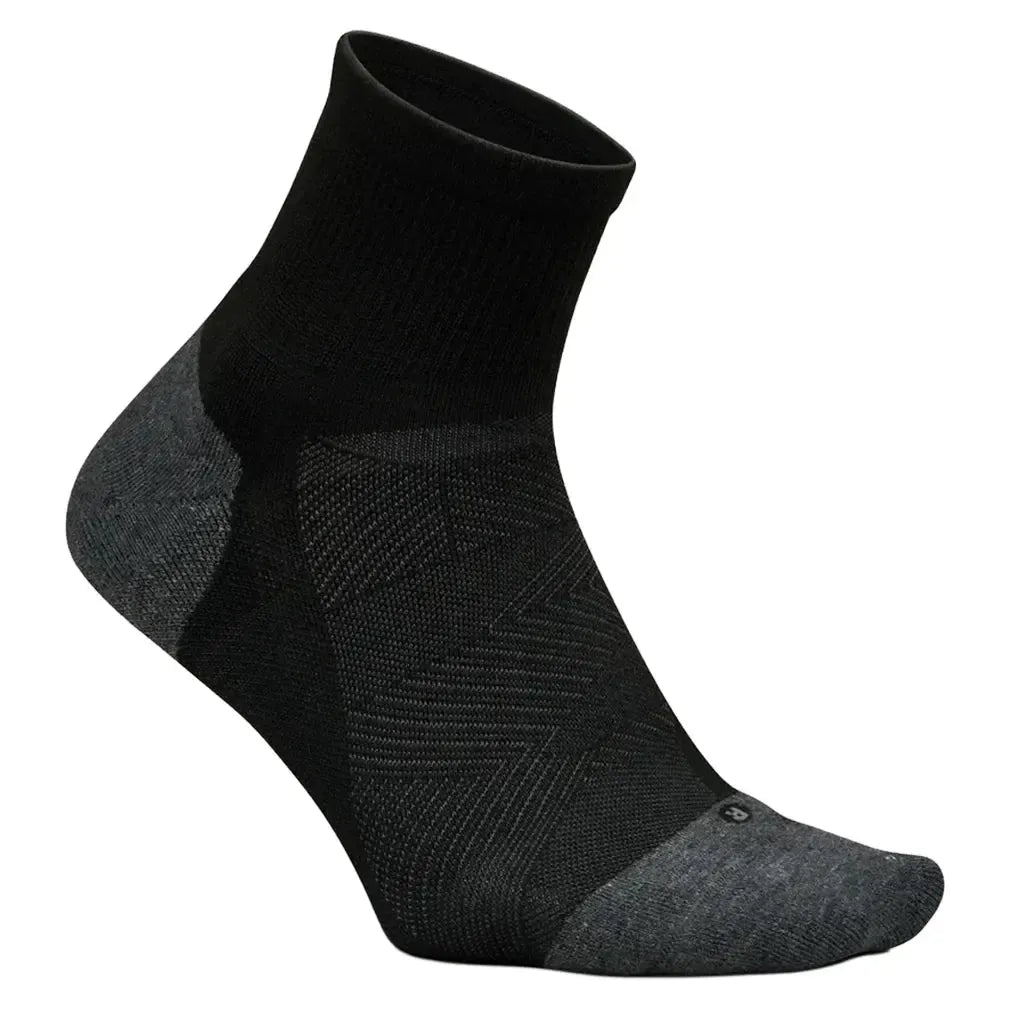 Elite Max Cushion Quarter Socks Black-Socks-Feetures-EC20-BLACK-Tennis Express