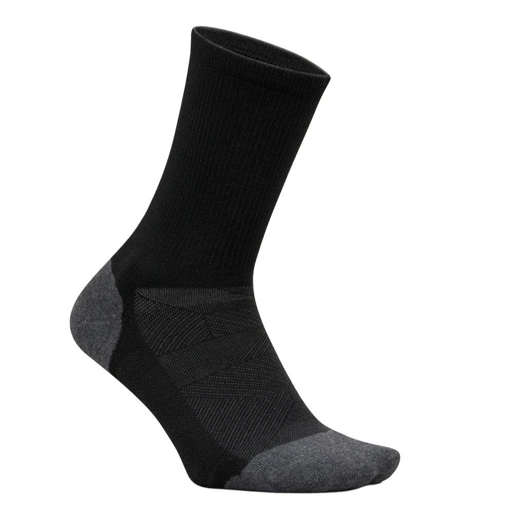 Elite Max Cushion Mini Crew Socks-Socks-Feetures-EC90-S26-Black-Tennis Express