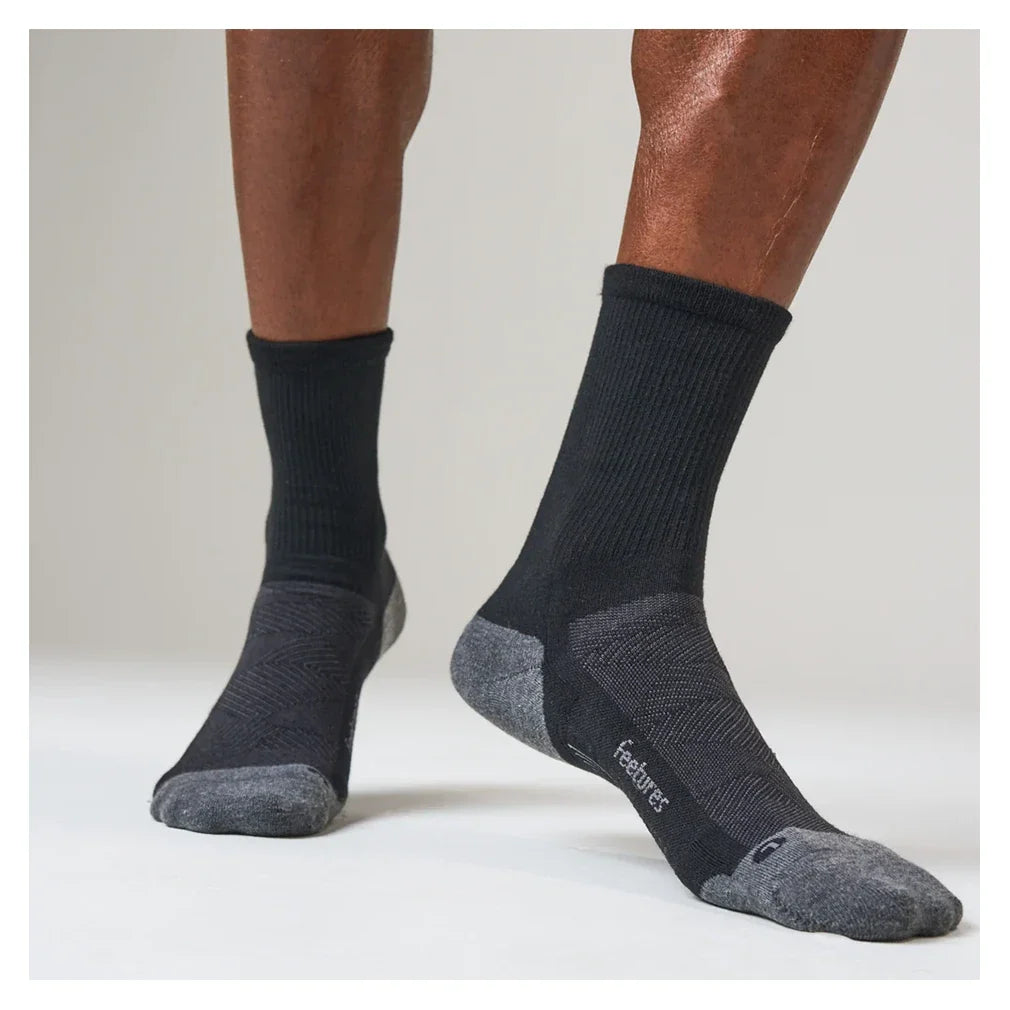 Elite Max Cushion Mini Crew Socks-Socks-Feetures-EC90-S26-Black2-Tennis Express