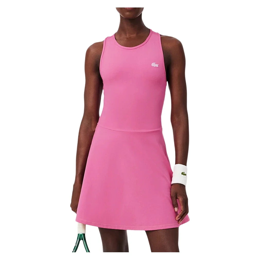 Women's Essentials Tennis Dress,Apparel,Lacoste,47I Fuchsia Pink/Albizia,2(EUR34),Tennis Express,EF0144-471