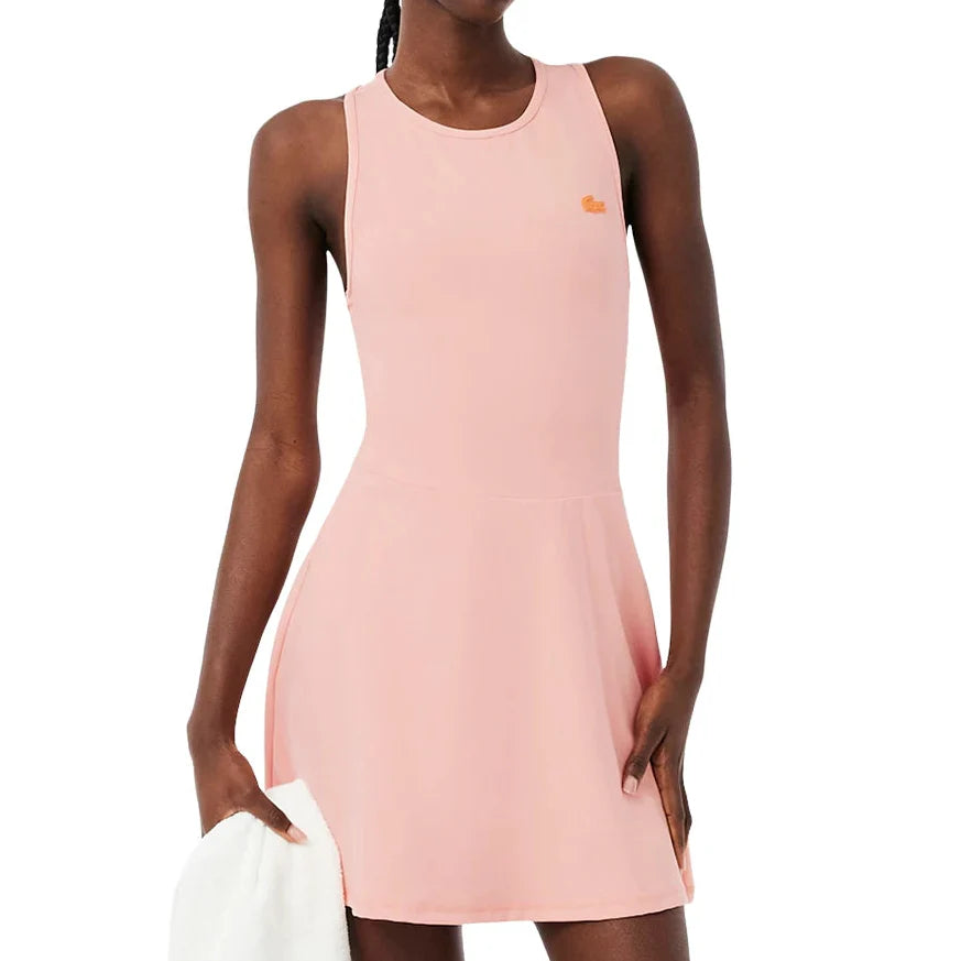 Women's Essentials Tennis Dress,Apparel,Lacoste,4HI Miami/Blossom,2(EUR34),Tennis Express,EF0144-4HI