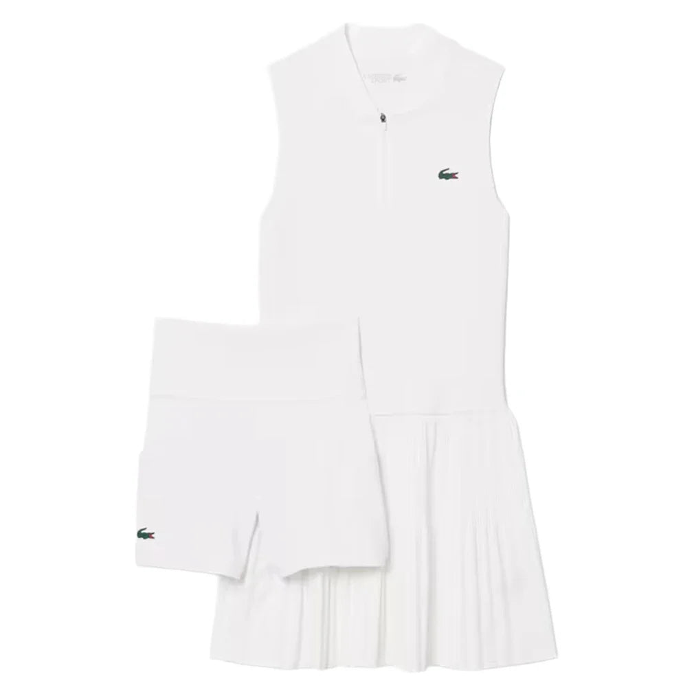 Women's Players Tennis Dress White-Apparel-Lacoste-EF0151-001-2-Tennis Express