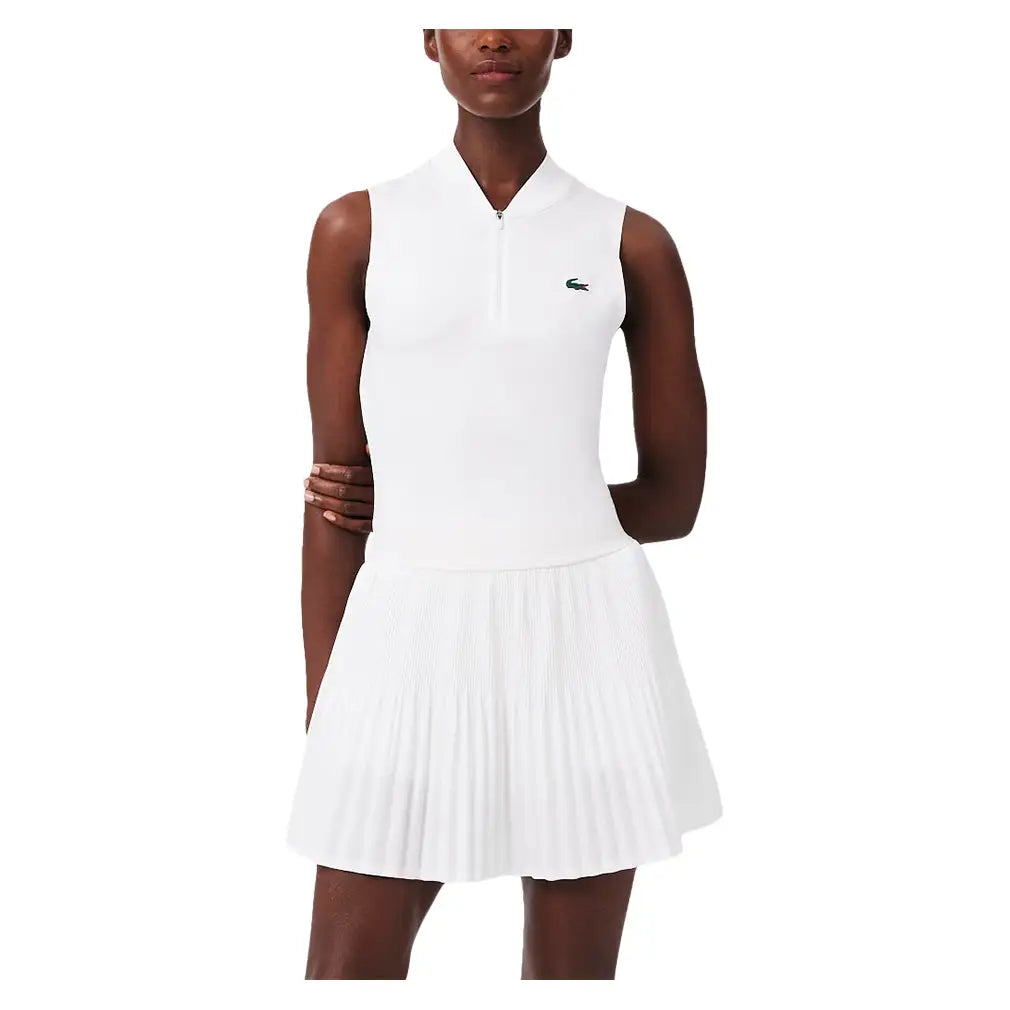 Women's Players Tennis Dress White,Apparel,Lacoste,,,Tennis Express,EF0151-001-3