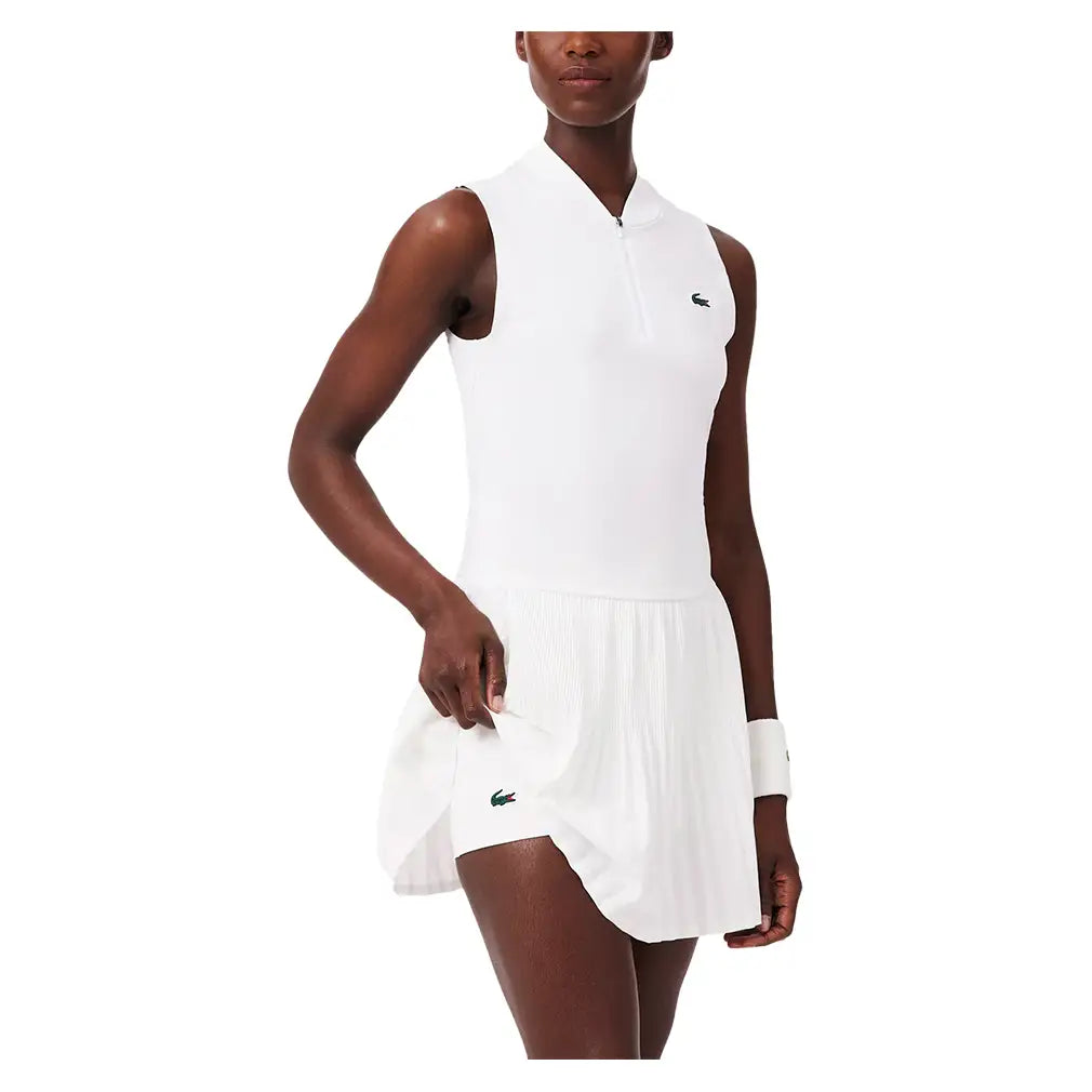 Women's Players Tennis Dress White,Apparel,Lacoste,,,Tennis Express,EF0151-001-5