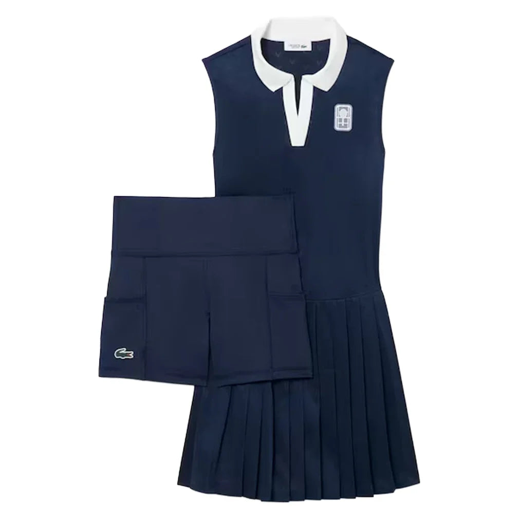 Women's Heritage Technical Tennis Dress-Apparel-Lacoste-EF0230-.423-2-Tennis Express