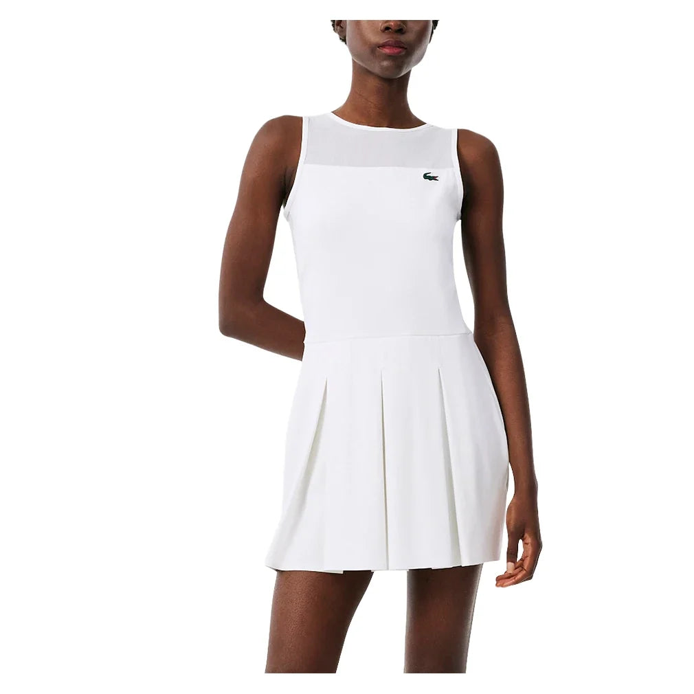 Women's Players Tennis Dress White,Apparel,Lacoste,White,2(EUR34),Tennis Express,EF6876-001F26
