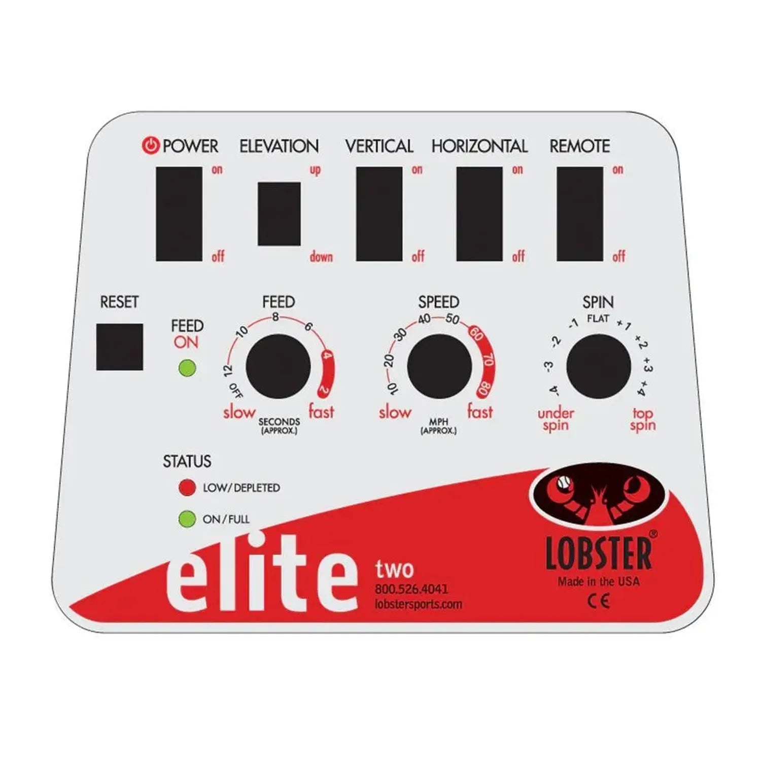 Elite Two with 10-Function Wi-Fi Remote Control for Apple Ball Machine-Court Equipment-Lobster-EL02.WF-4-Tennis Express