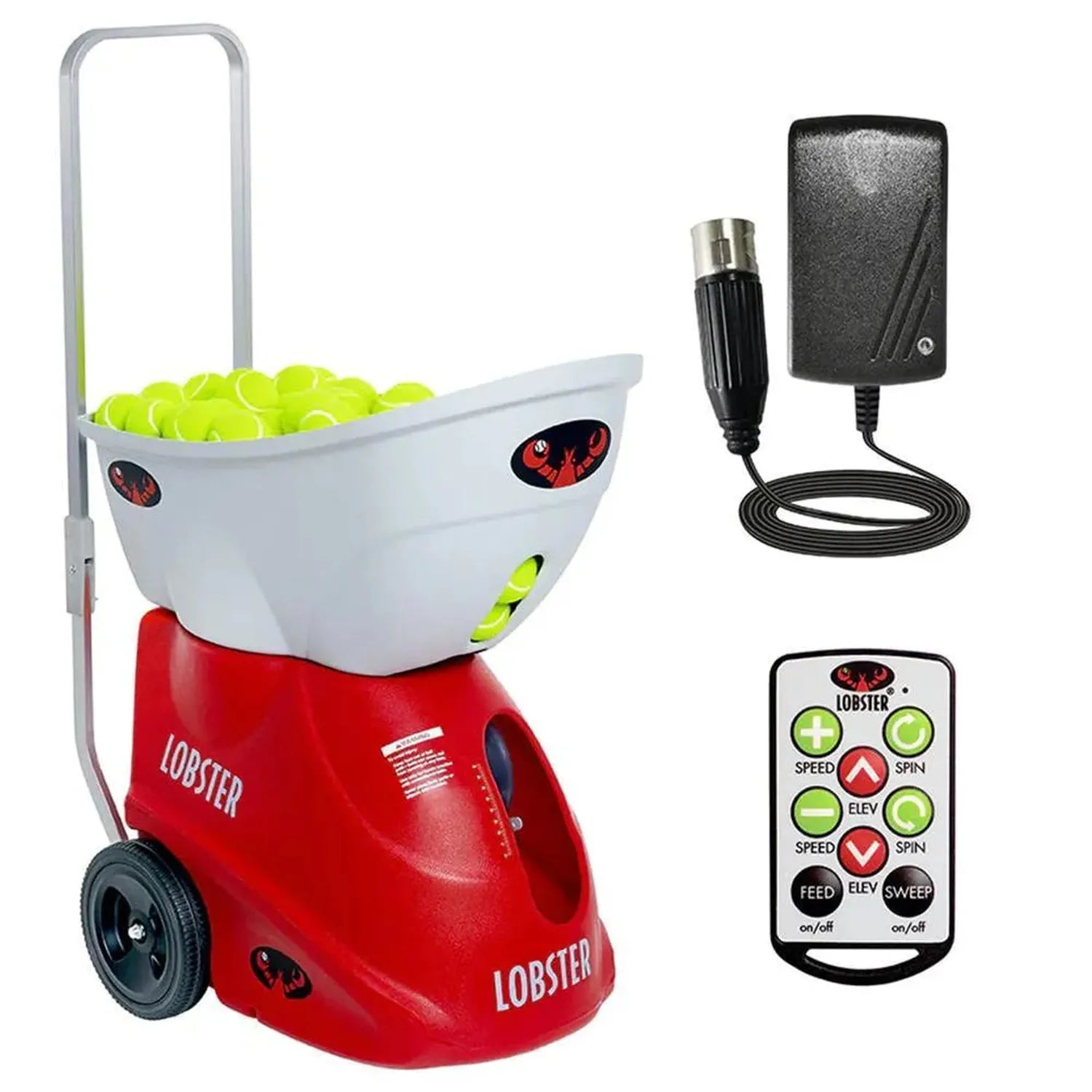 Elite Three with 10-Function Remote Control Ball Machine-Court Equipment-Lobster-EL03-X-Tennis Express