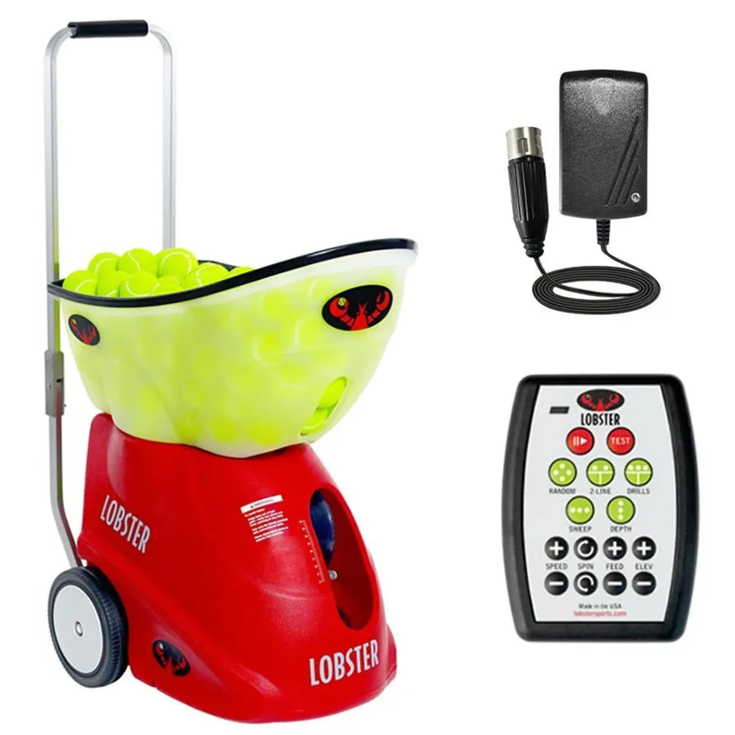 Elite Grand Five with 20-Function Remove Control Ball Machine-Court Equipment-Lobster-EL05-X-Tennis Express