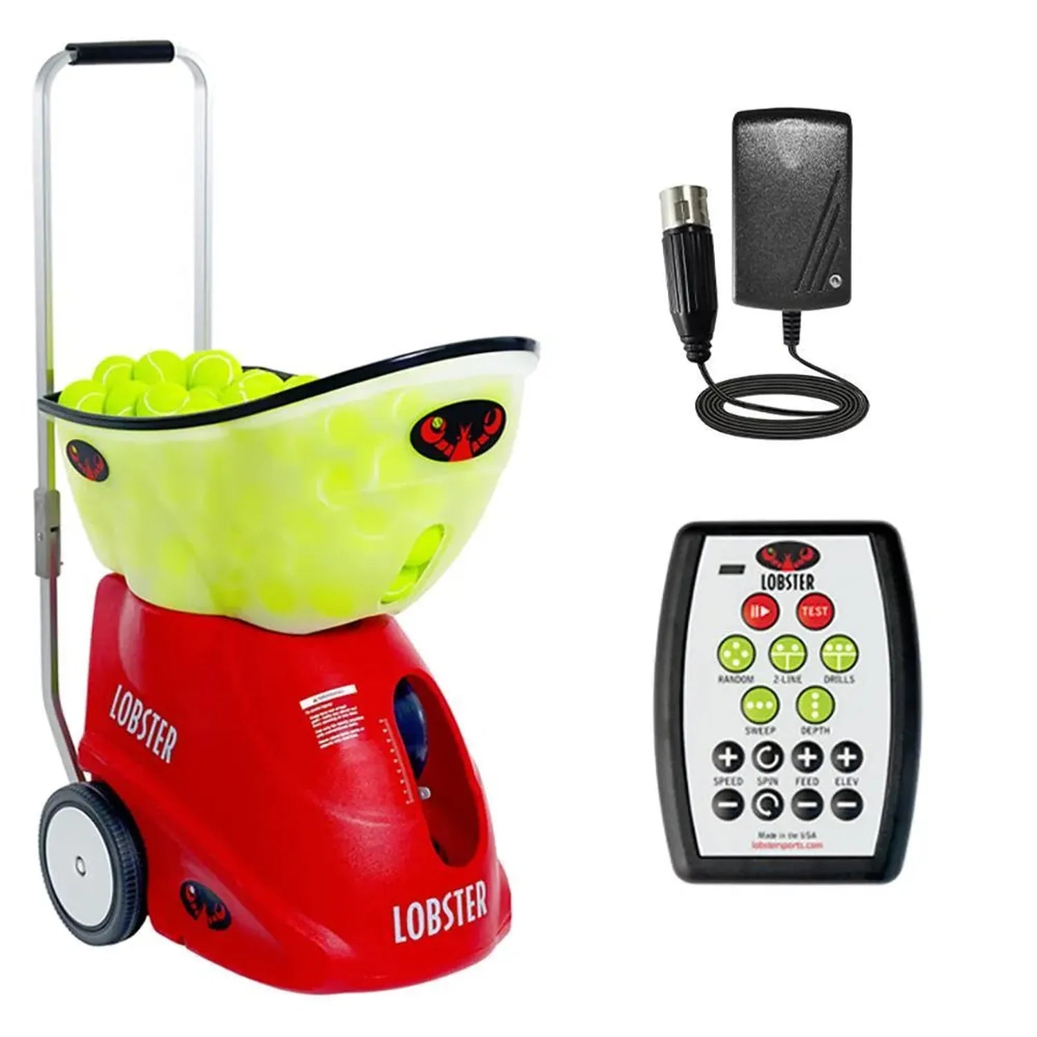 Elite Grand Five LE with 20-Function Remote Control Ball Machine-Court Equipment-Lobster-EL05LE-X-Tennis Express