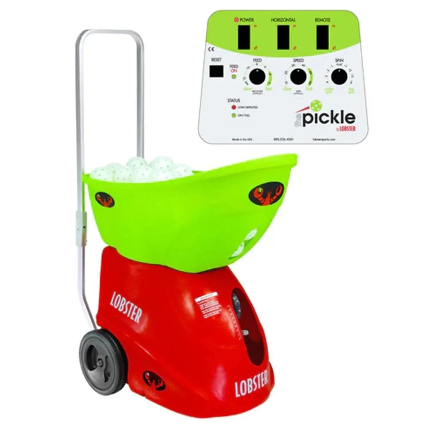 Pickle with 2-Function Remote Control Pickleball Machine-Court Equipment-Lobster-EL0P-11-Tennis Express