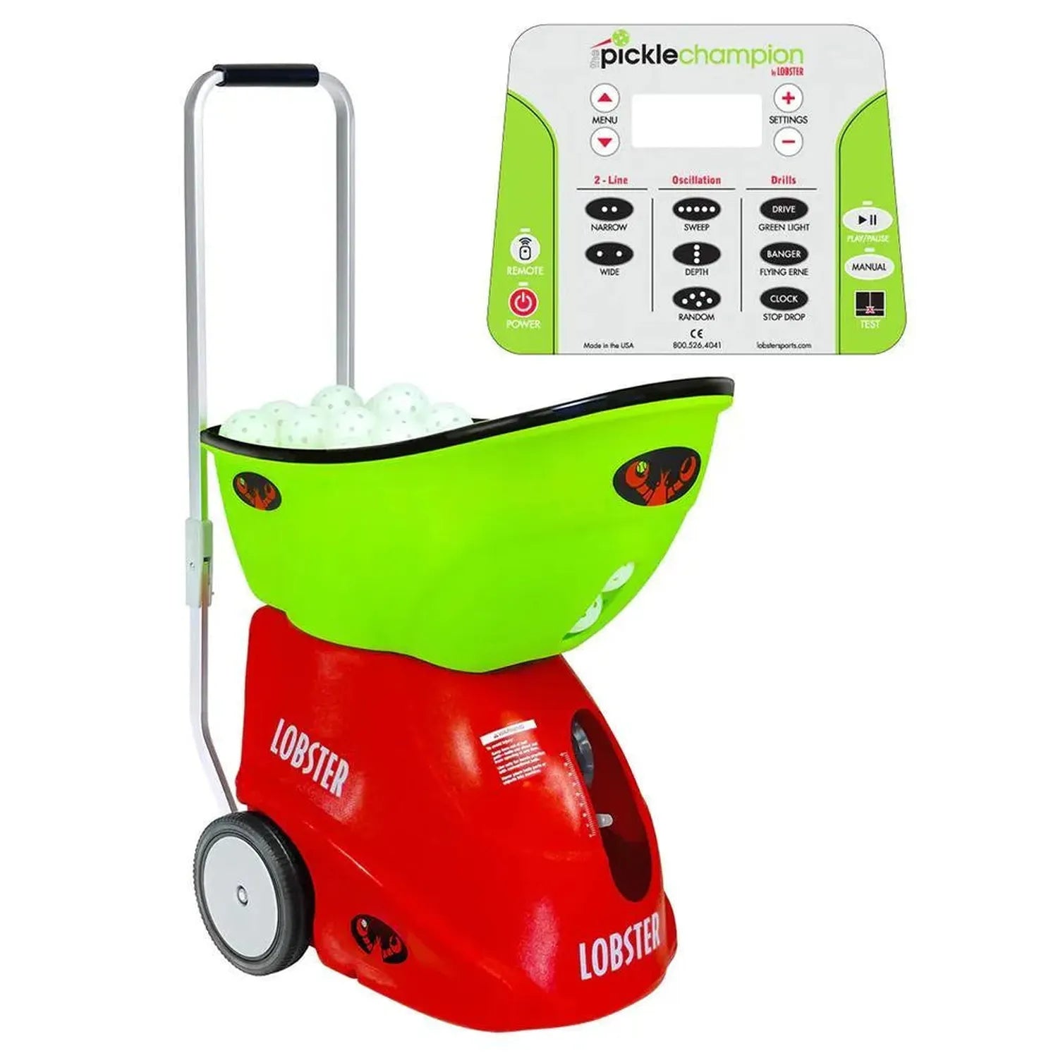 Pickle Champion with 20-Function Wi-Fi Remote Control for Pickleball Machine-Court Equipment-Lobster-EL0P3.WF-1-Tennis Express