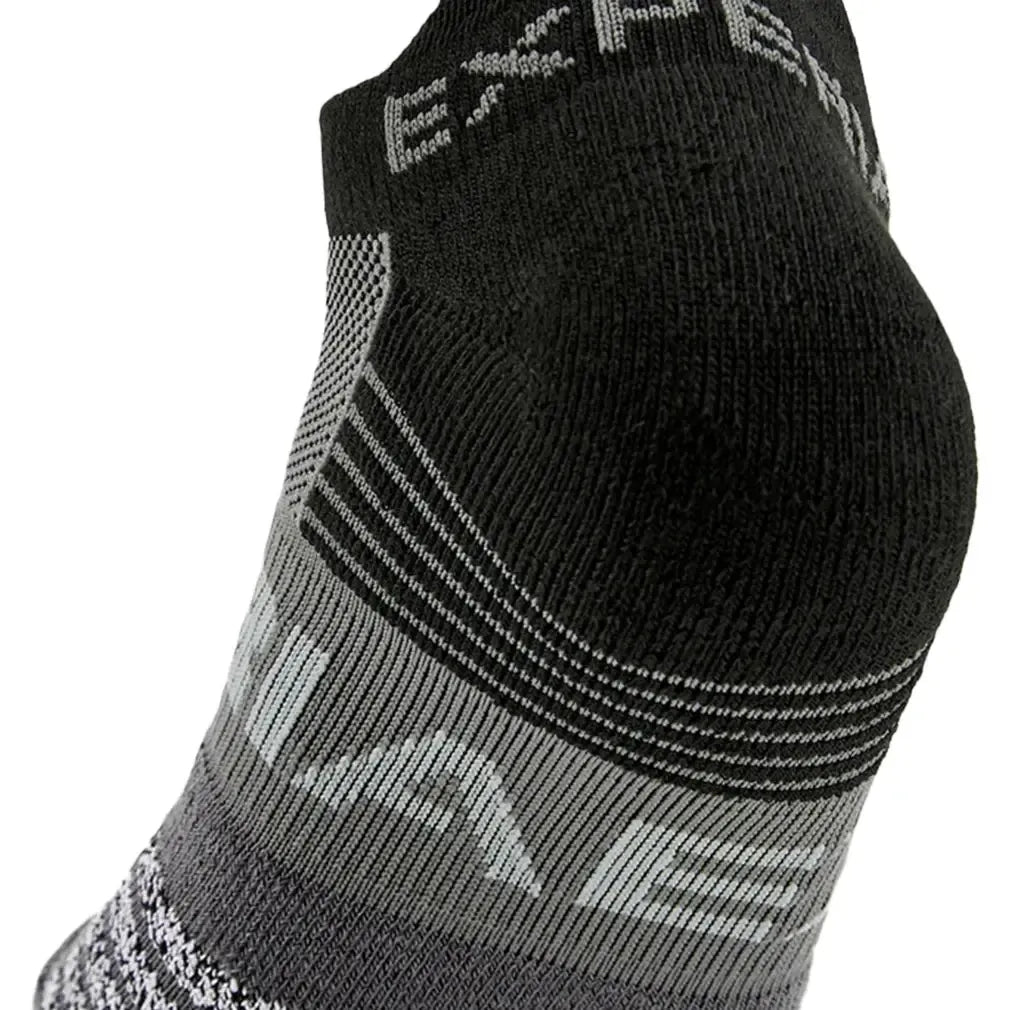 Experia Light Cushion No Show Tab Tennis Socks Black-Socks-Thorlo-EXTN00-001-2-Tennis Express