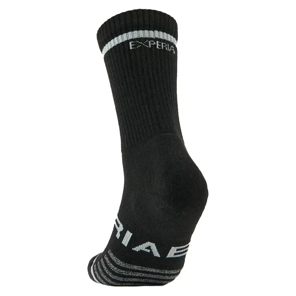 Experia Light Cushion Crew Tennis Socks Black-Socks-Thorlo-EXTRX001-001-1-Tennis Express